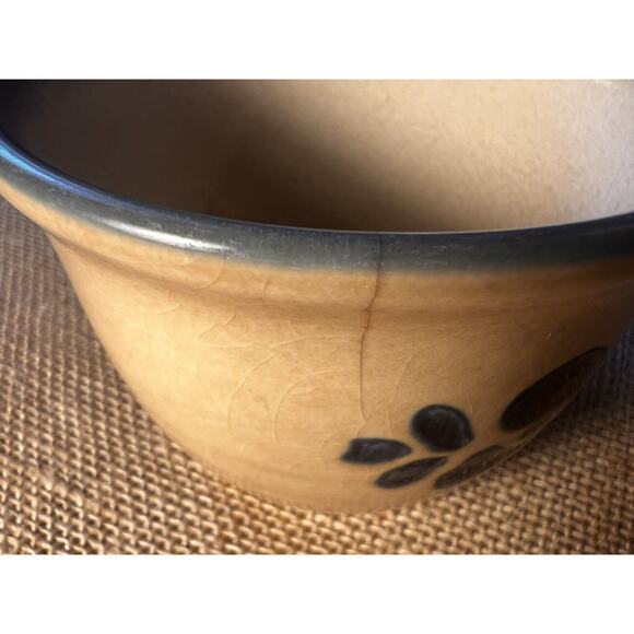 Vintage Pfaltzgraff Folk Art Pattern Tan And Blue Coffee Mugs --Set of 2 - Picture 6 of 8